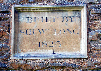 Plaque on the east end of the Long Mausoleum March 2012